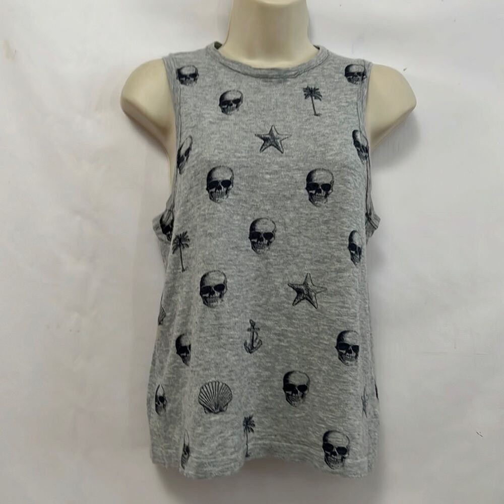 SKULL CASHMERE TANK TOP SIZE XS